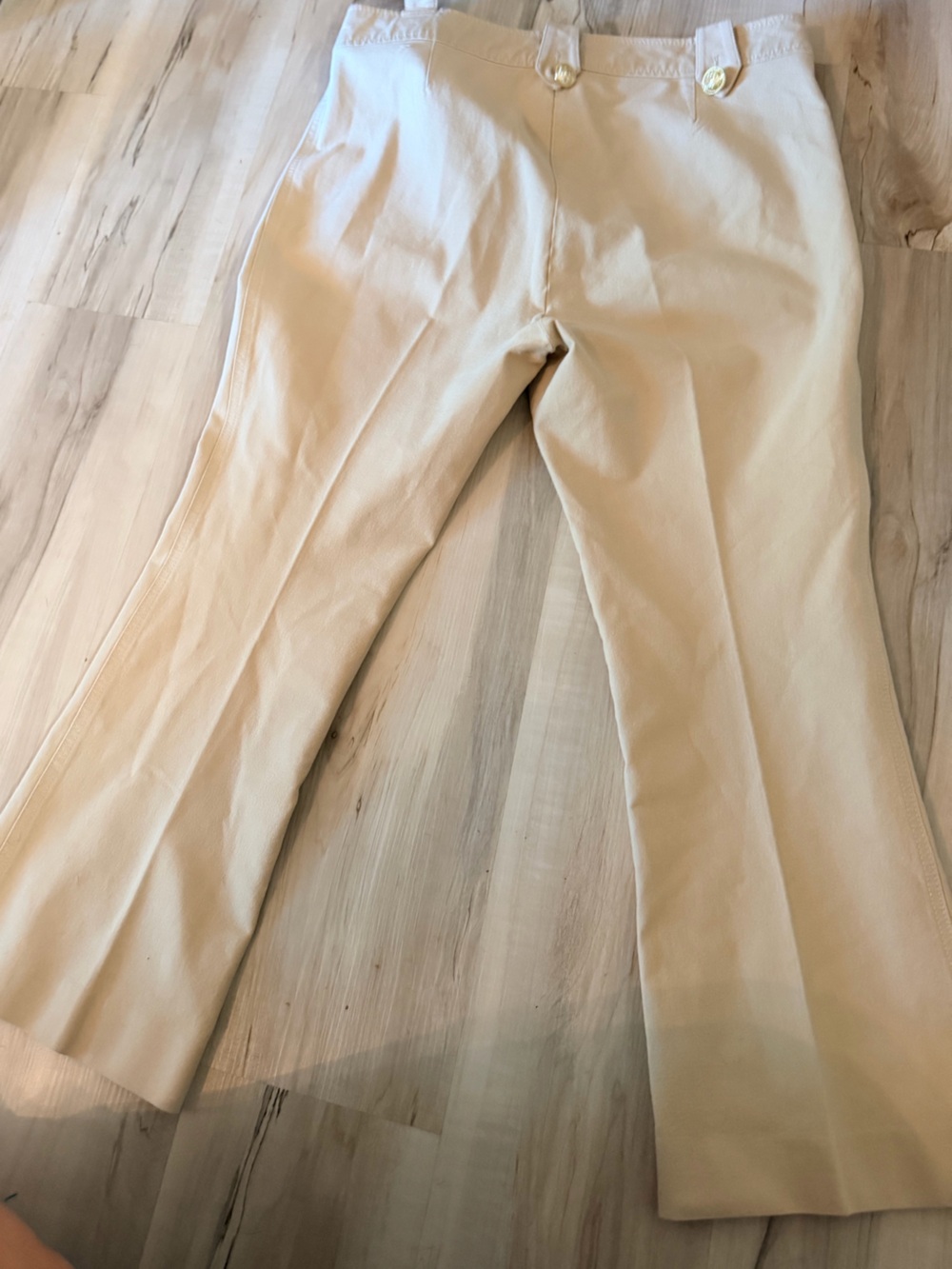 10 Crosby Derek Lam Cream Wide-Leg High-Rise Jeans